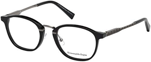 Ermenegildo Zegna EZ5101 Eyeglass Frames - Shiny Black Frame, 50 mm Lens Diameter EZ510150001