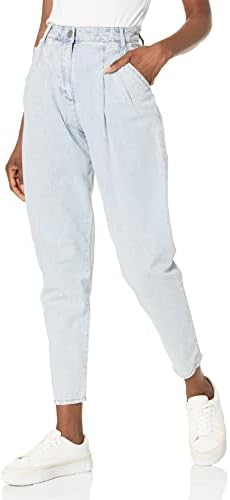 Emporio Armani Women's Jacquard Denim Effect Tapered Pants
