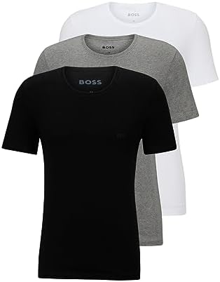 BOSS Men's 3-Pack Classic Logo Cotton T-Shirt