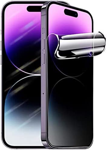 soliocial 【2 Pack】 Film Privacy Screen Protector Compatible with iPhone 14 Pro Max (6.7"), 【High Sensitivity】【Easy Installation】 Anti-Spy Soft TPU Protective Film (Not Tempered Film)