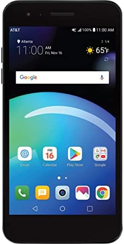 LG Phoenix 4 Smartphone, 4G LTE, Android 7.1 OS, 16GB, Black for AT&T Prepaid