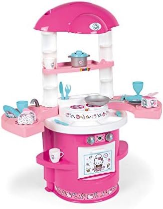 Smoby 310721 Hello Kitty Cooky Kitchen with 17 Accessories, for Children from 3 Years-72 x 30 x 80 cm, Multicoloured