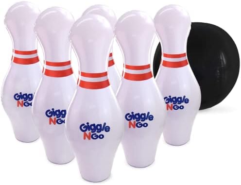 Giggle N Go Kids Bowling Set Indoor or Outdoor Games for Kids, Hilariously Fun Giant Yard Games for Kids and Adults. Fun Sports Games, Outside or Indoor Games, Easter Basket Stuffers Gifts for Kids