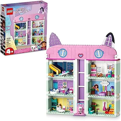 Lego Gabby’s Dollhouse 10788 Building Toy Set, 8-Room Playhouse with Purrfect Details and Popular Characters from The Show, Including Gabby, Pandy Paws, Cakey and Mercat, Kids Toy for Ages 4 and up