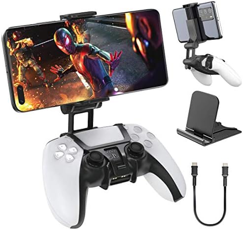 OIVO PS5 Controller Phone Mount Clip, Mobile Gaming Clip Cell Phone Stand Holder Replacement for Playstation 5 Dualsense Controller Remote Play