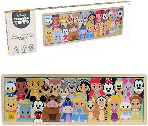Disney Wooden Toys Character Puzzle, 25-Pieces, Learning and Education, Pretend Play, Kids Toys for Ages 3 Up by Just Play