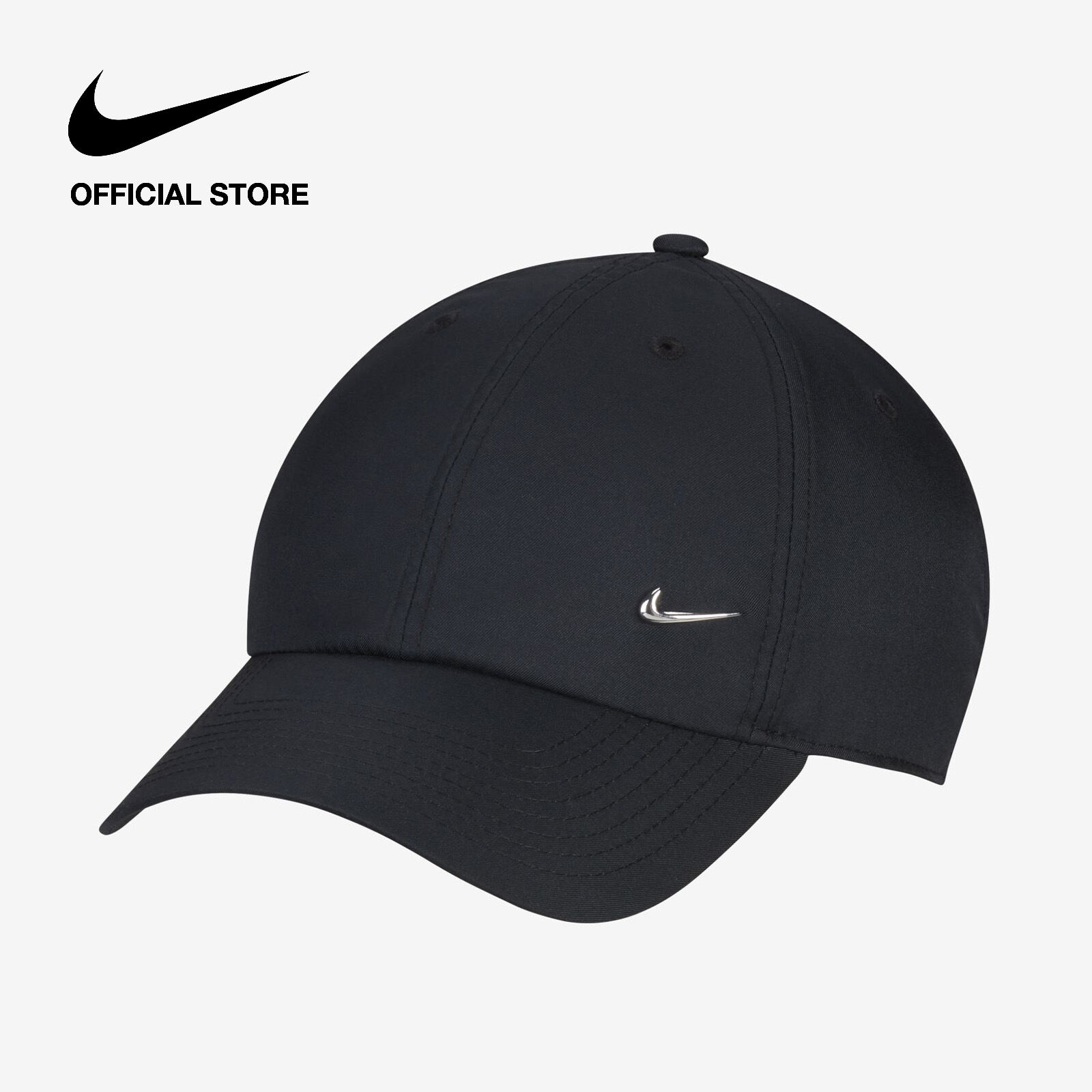Nike Dri-FIT Unisex Club Unstrutured Metal Swoosh Cap - Black
