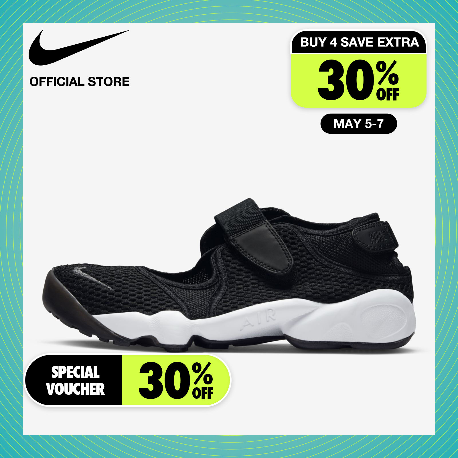 Nike Women's Air Rift Breathe Shoes - Black