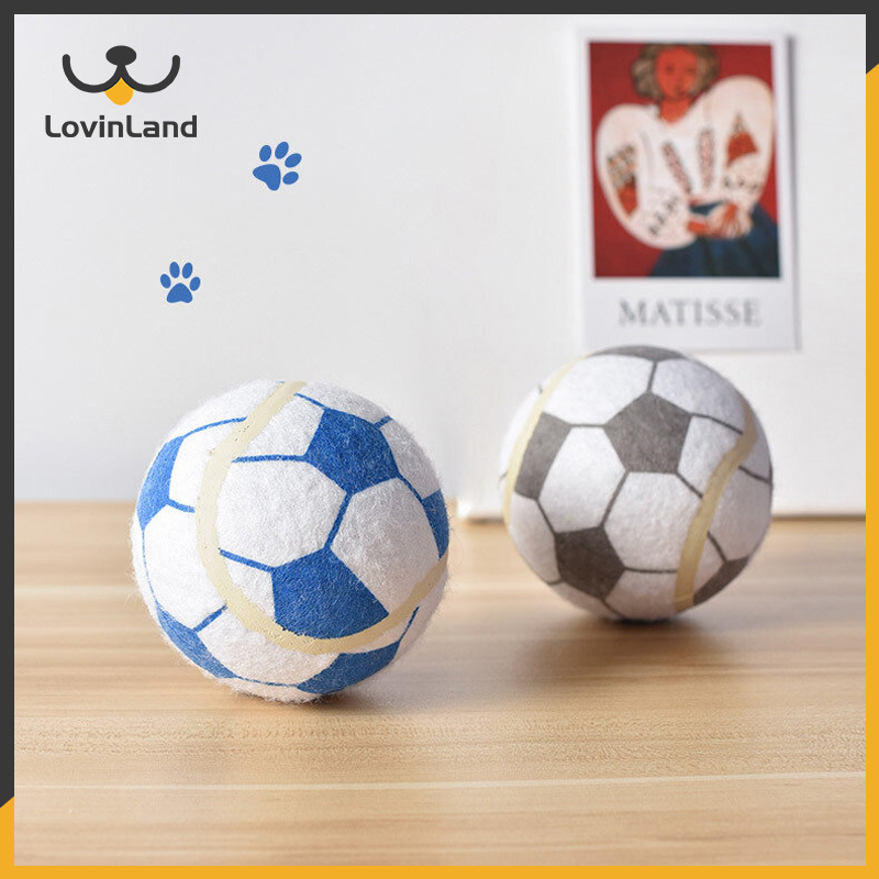 Lovinland Pet Funny Kitten Puppies Molar Toy Rubber Football Chew Training Supplies Pet Supplies