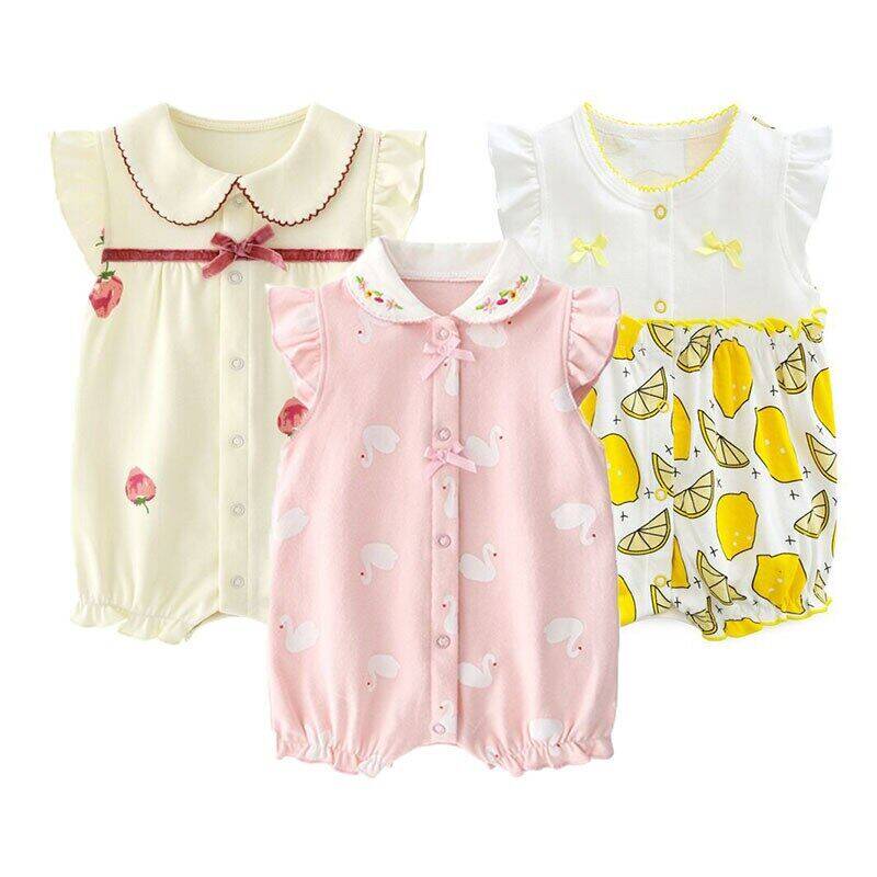 Baby Girls Rompers Newborn Baby Clothes Girls Princess Jumpsuit Baby Girls Clothes Outfits Cotton Girls Clothes 0-12month