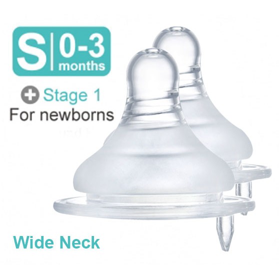 Simba Mother's Touch Wide Neck Cross Hole Anti-Colic Nipple Teat (2pcs)