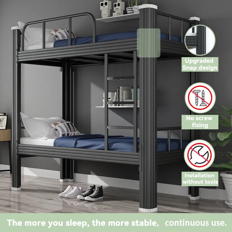 Double Decker Bed Frame Double Decker Stainless Steel Bed Frame High Load-bearing Bed Board