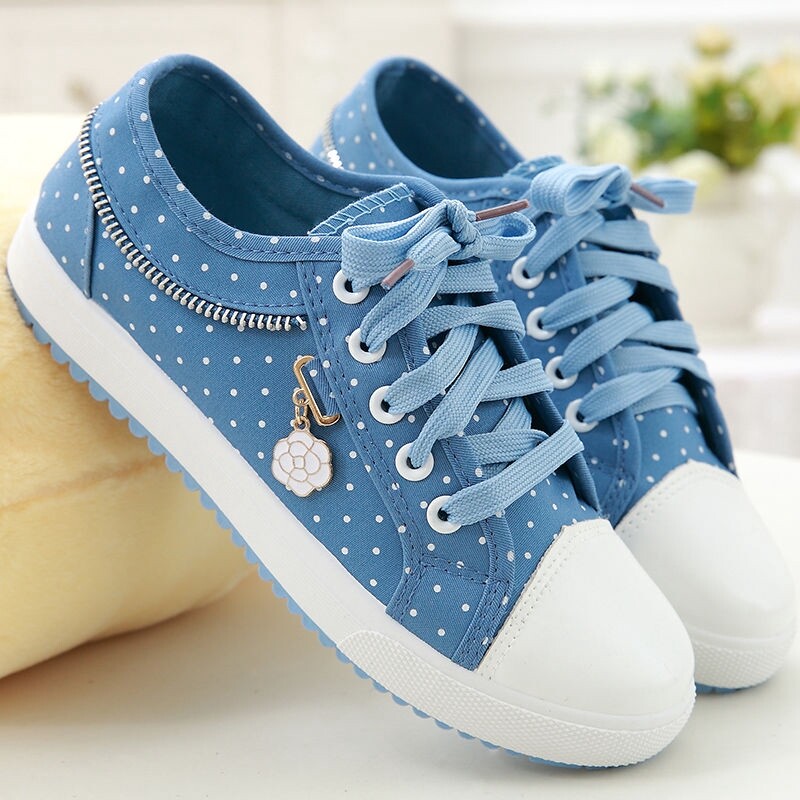 HOT SALES Flat Low Shoes Women Denim Sneaker Fashion Blue Jeans Shoes