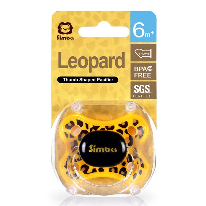 Leopard Thumb Shape Pacifier - 0m+/6m+