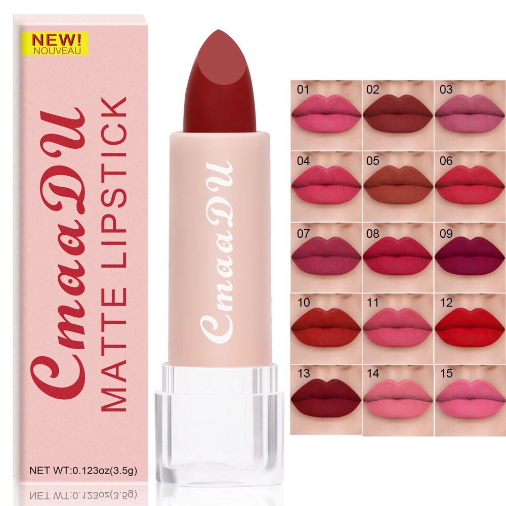 CmaaDu Matte Lipstick Waterproof And Non-Sticky Cup New Moisturizing Waterproof Matte Lip Gloss