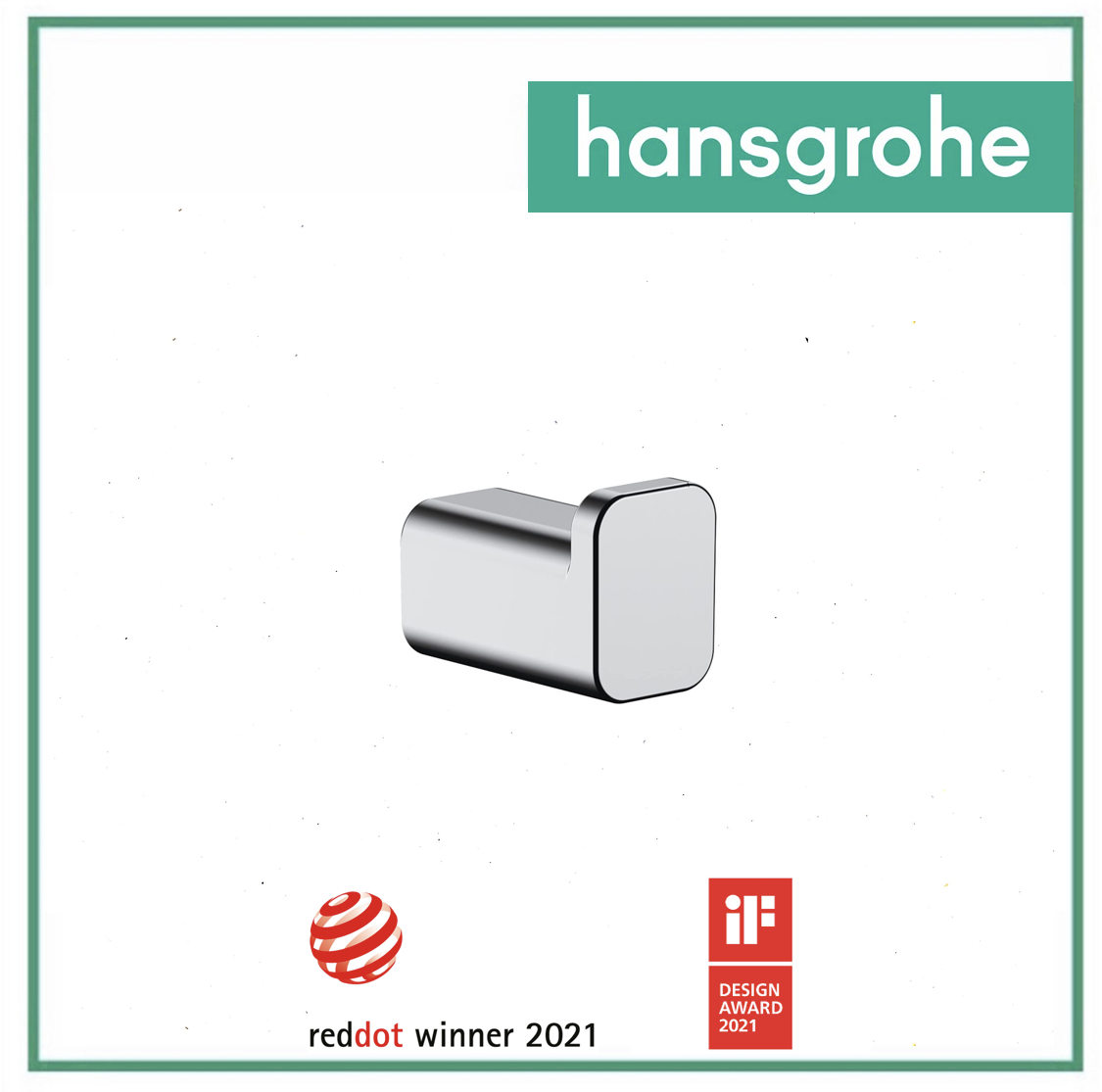 hansgrohe AddStoris Single Towel/Robe Hook (Chrome)