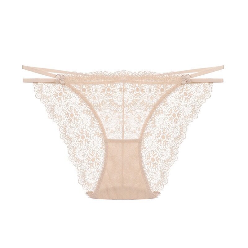 A Victoria's Secret Europe and the United States sexy ultra-thin transparent temptation ladies underwear see-through mesh silky and comfortable briefs