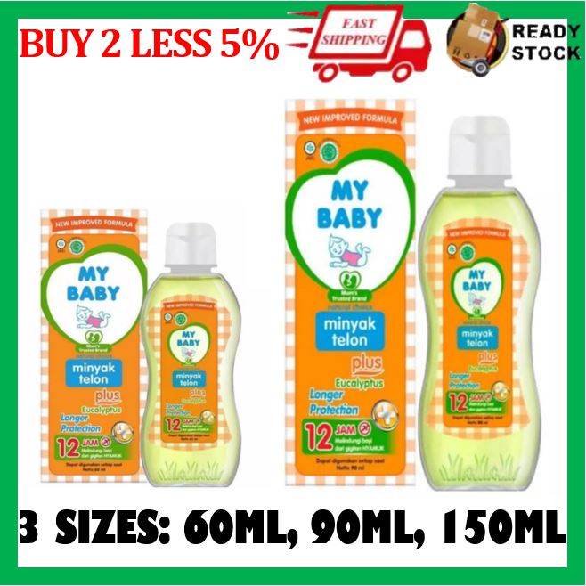 My Baby Minyak Telon Oil Plus with Eucalyptus (12 Hours protection)