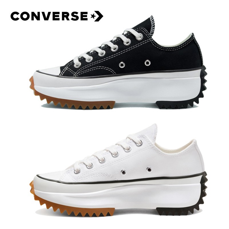 Converse black and white 2 color low-top thick-soled canvas shoes women's shoes casual sports shoes 168816C 168817C