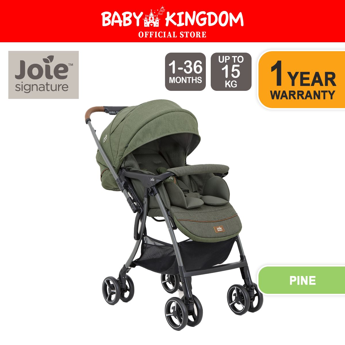 (EXCLUSIVE) Joie SMA Baggi 4WD Drift Signature Stroller FREE Rain Cover (1 Year Warranty)